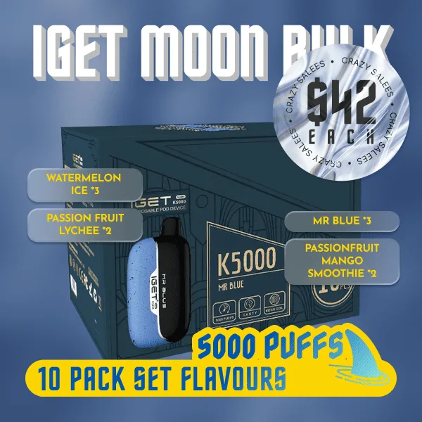 10 Pack IGET Moon (Set Flavours)
